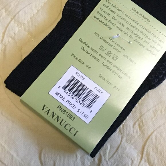 NWT Korean Vannucci Couture Luxury Socks - Picture 4 of 5